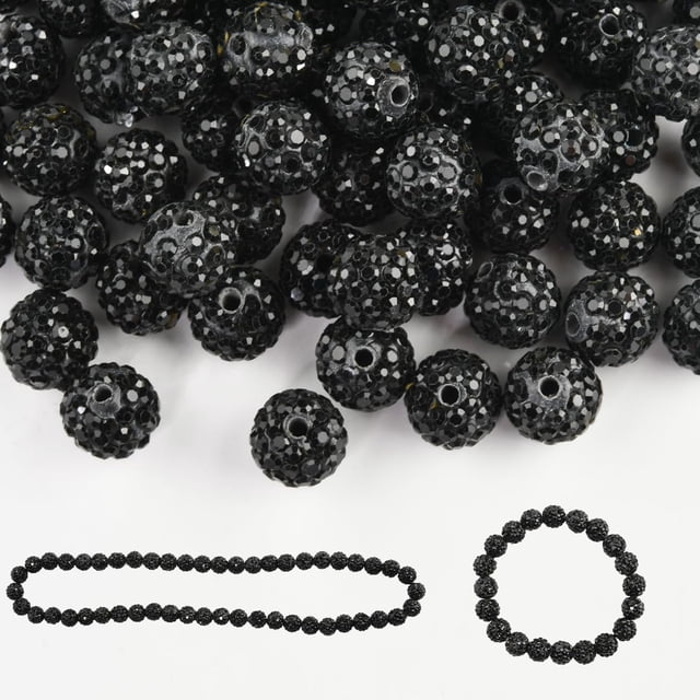 Perlas de arcilla con diamantes de imitación de 10 mm, 200 unidades, para manualidades, KESOCORAY