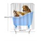 thumbnail image 3 of Fabric Shower Curtain Lined Cat & Dog Shower Curtain With 12 Hooks, Machine Shower Curtain Waterproof Bathroom Shower Curtain (72" X 72"), 3 of 5