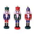 thumbnail image 2 of 3Pcs Small Wooden Nutcracker Soldier Tree Figure Puppet Toy Christmas Nutcracker Ornament for Party Gifts, 2 of 7