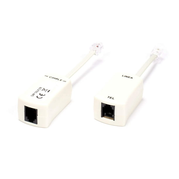 THE CIMPLE CO DSL Phone Line Filter 2 Pack Ivory Reduce Digital Noise Caused By DSL Line