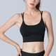 thumbnail image 4 of Ropa interior deportiva para mujer con almohadillas cruzadas en la espalda, ropa interior deportiva con cordones, ropa interior de yoga de sujeción media con copa desmontable, 4 of 5