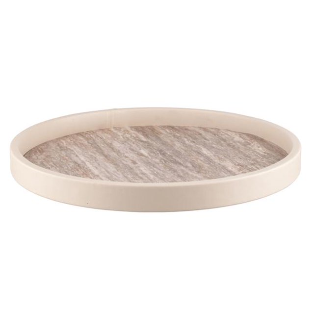 Kraftware 55130 Plateau de Service Rond de 14 Po&44; Pierre à Fumer