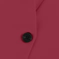 thumbnail image 4 of Chaqueta de traje de verano para mujer, chaleco de traje de color sólido con un solo botón, informal, sin mangas, con cuello en V, vino/S, 4 of 9