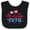 Black and White, variant on Inktastic 4th of July American Cutie Red and Blue Stars and Hearts Boys or Girls Baby Bib