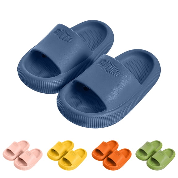 Ulanda Boys Summer Soft Sandals Girls Non Slip Beach Pool Outdoor Water Shoes Comfortable Children Shower Slippers (Yellow, 1)