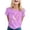 Purple, variant on Women's Casual T-Shirt for Everyday Wear with Cancer Awareness Logo Soft Everyday Basic Tee for Women, L, Blue