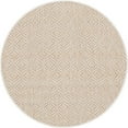 thumbnail image 1 of Unique Loom Tapis Marocain en Treillis Extérieur 4' x 4' Rond Tan/ivoire, 1 of 1