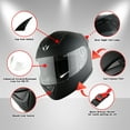 thumbnail image 3 of 1Storm Motorcycle Youth Kids Street Dirt Bike ATV BMX MX Go Cart Karting Full Face Helmet with LED Tail Light: LED-B15 Glossy White, 3 of 9