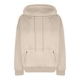 thumbnail image 3 of hxobax Womens Oversized Hoodie Sweatshirts Cowl Neck Long Sleeve Fleece Pullover Top with Zip Pocket, 3 of 5