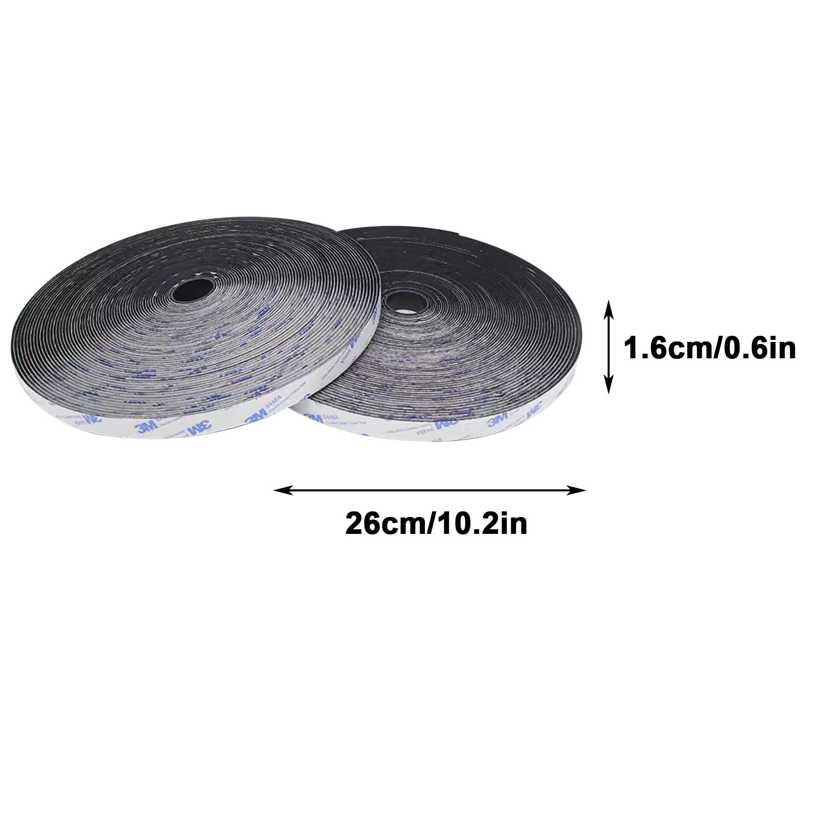Double-Sided Mounting Tape – Heavy Duty Tape | Strong Hold, Heat-Resistant, Reusable | 6-Pack | 16 mm x 3 m Each | For Home, Car, Wood, Metal, Tile