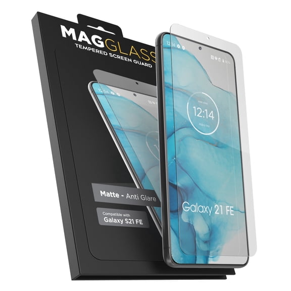 Magglass Samsung S21 FE Matte Screen Protector (Fingerprint Resistant) Bubble-Free Anti Glare Tempered Glass Display Guard for Galaxy S21 FE (Case Compatible)
