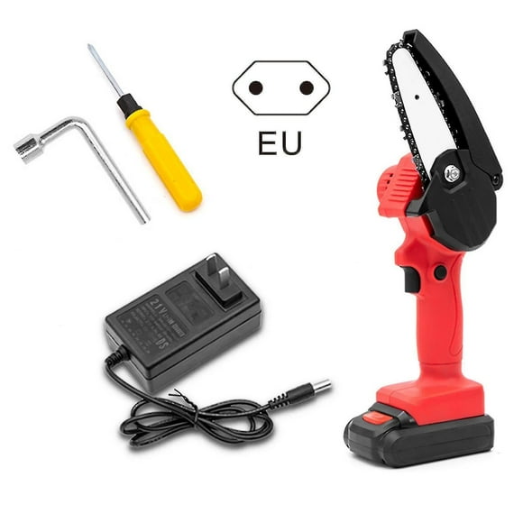 Mini motosierra eléctrica inalámbrica recargable, sierra para carpintería, sierra eléctrica con una sola mano