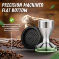thumbnail image 4 of Coffee Tamper Machine 51mm Diameter Stainless Steel Flat Base Grip Handle Barista Espresso Bean Press Siver Kitchen Accessories, 4 of 8