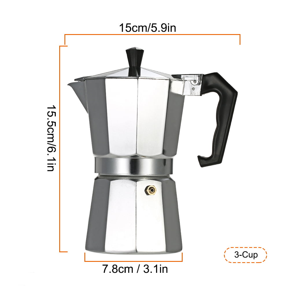 Homie Coffee Maker Red Aluminum Espresso Moka Coffee Pot 6cup Latte Mocha with Electrical Gas Stovetop Percolator Pot Cafeteira,blue 
