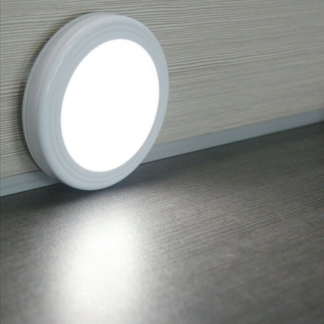 Luz nocturna para armario, 6 LED, luz nocturna automática redonda para escalera, luz nocturna con sensor de movimiento, diseñada por expertos