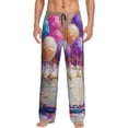 thumbnail image 5 of Mens Pajama Pants, Colorful Balloon Cake Celebration Soft Sleep & Lounge Pants for Men, Cuteness Casual PJ Bottoms Pants with Pockets, 5 of 7
