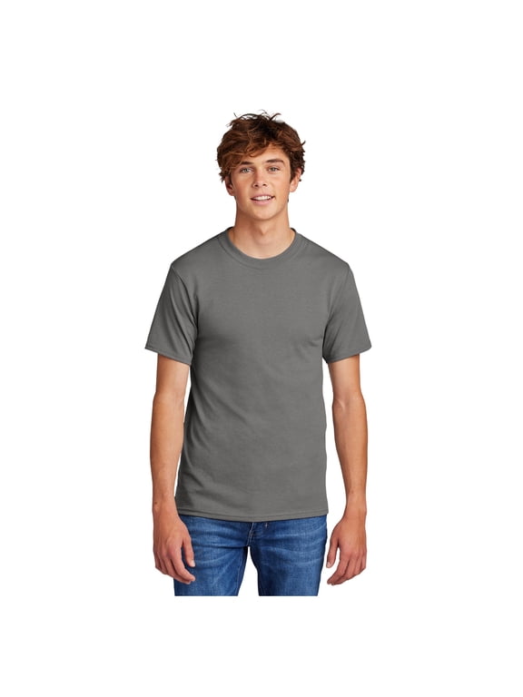 mpany Men's Comfortable Short Sleeve Tall Core Blend T-Shirt Medium Grey LT