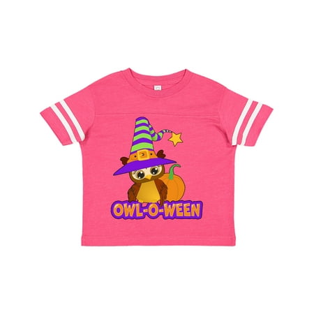 

Inktastic Owl-o-Ween- Cute Halloween Owl in Witch Hat with Pumpkin Gift Toddler Boy or Toddler Girl T-Shirt