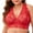 Red-04, variant on Mittory Bralettes for Women Lace Wireless Bra V Neck Racerback Crop Top Adjustable Lingerie