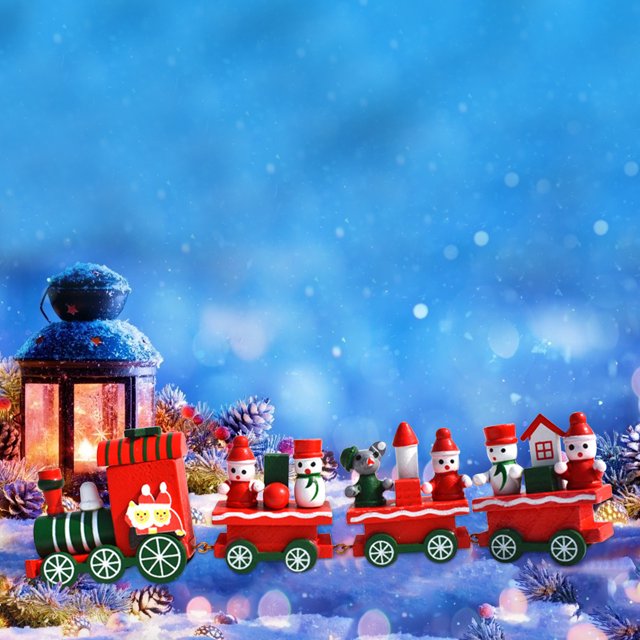 Tren de madera de Navidad Papá Noel Festival de Navidad Adorno Decoración para el hogar Regalos para niños Wmkox8yii gf9022