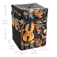 thumbnail image 5 of Musical Instrument Foldable Car Garbage Can with Lid, Leak-proof Hanging Storage Bag - Mini Trash Can for Car, 5 of 6