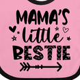 thumbnail image 4 of Inktastic Mama's Little Bestie with Arrow and Hearts Boys or Girls Baby Bib, 4 of 4
