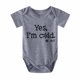 thumbnail image 1 of Body De Bebé Canastilla Onesies Para Niños Pequeños Niñas Niños Camiseta De Manga Corta Con Estampado De Letras Mono Romper Gris Odeerbi LM103-6302, 1 of 6