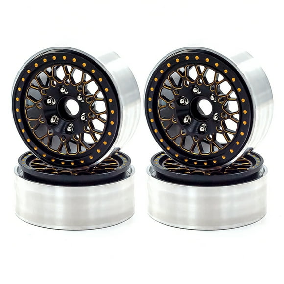 Labymos Aluminum Alloy Wheel Rim Beadlock Wheel Rims Hub 4pcs 1.9inch Replacement for 1/10 TRX4