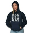 thumbnail image 4 of Caught Between Rock Me Hard Place Unisex Plus Fleece Graphic Hoodie Brisco Brands 2X, 4 of 4