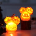 thumbnail image 2 of EUDIDV Spooky Ornaments Halloween Scene Decoration Desktop Ornaments Pumpkin Hanging Lights Illuminated Decorations Hotel And Shopping Mall Window Displays Creepy Halloween Props, 2 of 7