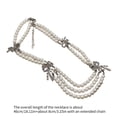 thumbnail image 5 of lanema Adjustable Length Neckchain Fashionable Layered Necklace with Faux Pearls and Decorative Bowknot Sophisticated Jewelry, 5 of 14