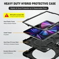 thumbnail image 6 of For iPad Air 11 inch Case 7th/6th (M3/M2) 2025/2024, 360 Hand Strap, Shoulder Strap, Kickstand, Rugged Drop Protection, Black, 6 of 7
