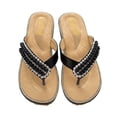 thumbnail image 2 of Ketyyh-chn99 Sandals Women Ladies Slippers Womens Sandals Flat Sandals for Women Dressy Summer Women's Sandals Cute Open Toe Dress Sandals Black,8, 2 of 3