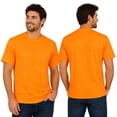 thumbnail image 2 of Gildan High Visibility DryBlend Work T-Shirt with Pocket Hi Vis Safety Short Sleeve Plain Tee (Safety Orange Pack 6, M), 2 of 9