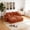 Orange, variant on Saxum Tegmen 81'' Chaise Lounge Chair Indoor, Oversized Corduroy Upholstered Boneless Sofa Couch, Cloud-Like Loveseat Sofa Bed with 2 Ottomans for Living Room and Bedroom (Black)