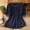 Navy, variant on Women's Tops Plus Size 3x Summer Thin Five Sleeve Round Neck Linen Top