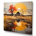 thumbnail image 2 of Designart "Rural Barns in Dot Art II" Countryside Wall Art Living Room, 2 of 5