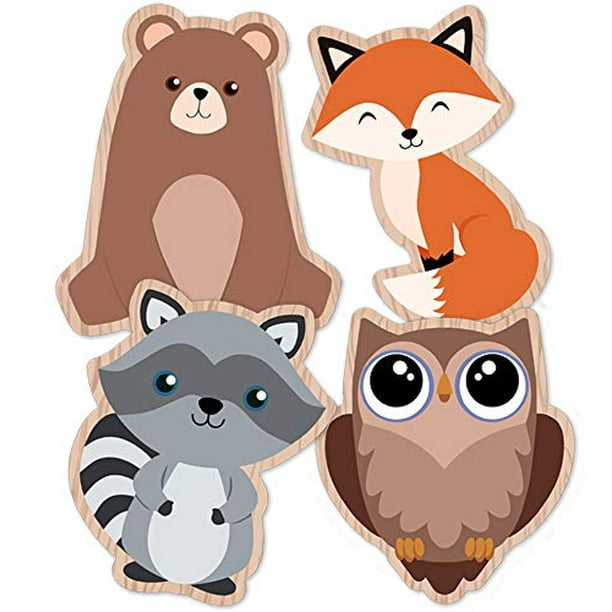 12 Woodland Animals Cutouts by Red Fox Tail - Woodland Animals Party Decorations 12 Woodland Animals Cutouts by Red Fox Tail - Woodland Animals Party Decorations