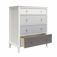 thumbnail image 4 of Multi-Colored 4 Drawer Dresser, White and Gray, 4 of 9