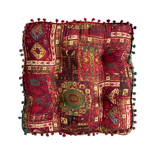 Bewildely Cojín De Asiento Extra Grueso Para Exteriores - Inodoro E Hipoalergénico Para Exteriores Reversible Cuadrado Rojo (40 Cm) Type2 NO2