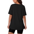 thumbnail image 3 of Fantaslook Casual Women T Shirts Short Sleeve Summer Tops Loose Fit V Neck Shirts Basic Tees Gym Workout Clothes, 3 of 9