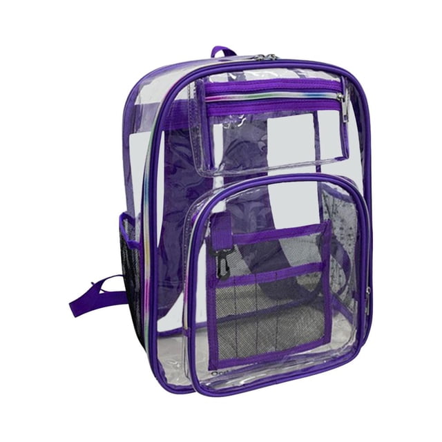 Feltree Transparent Backpack, Transparent Mini Backpack Beach Bag Backpack Transparent Jelly Bag