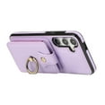 thumbnail image 6 of Compatible with Samsung Galaxy S24 Wallet Case, PU Leather Case with Card Holder, 360° Rotation Ring Kickstand, Shoulder Strap, Magnetic Snap Protective Case Designed for S24, Purple, 6 of 8
