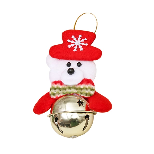 Fiudx Adornos Navideños con Campana Colgante, Decoración Festiva de Metal y Tela, Fácil Instalación, Uso Versátil, Decoración para Oficina y Hogar, Alegría Navideña, 5.1 X 3.1 Pulgadas