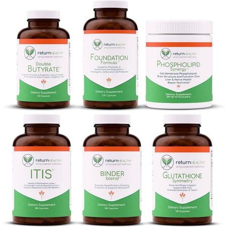 BioBalance Kit - 6 Supplements for Microbial & Environmental Resilience - Supports Gut, Liver & Immune Function - Immune Supplement - Health Essentials - US-Made, Non-GMO, Plant-Based