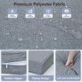 thumbnail image 5 of JP Outdoor 24" x 24" Patio Furniture Replacement Chair Cushion, Outdoor Seat Cushion Set,Water Resistant & Fade Resistant,Gray, 5 of 9
