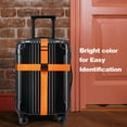 thumbnail image 3 of Rungopro Luggage Straps for Suitcases TSA Approved Travel Belt 4 Pack (Orange), 3 of 7