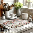 thumbnail image 6 of Valentine Dish Drying Mat for Kitchen Counter 16x18 Inch Valentines Love Heart Rose Eucalyptus Leaf Dishes Drying Pad Microfiber Absorbent Dish Draining Washable Dish Drainer Mat, 6 of 7