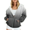 thumbnail image 2 of Sudadera con capucha de manga larga para mujer, informal, con capucha, holgada, de manga larga, para exteriores y chaquetas, 2 of 5