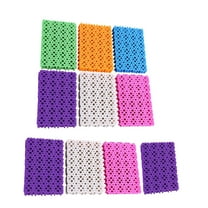 Masteelf 10pcs Bathroom Anti-slip Mat Plastic Shower Pad Hollow Out Mats Antiskid Mat for Home Bathroom Use (Assorted Color)